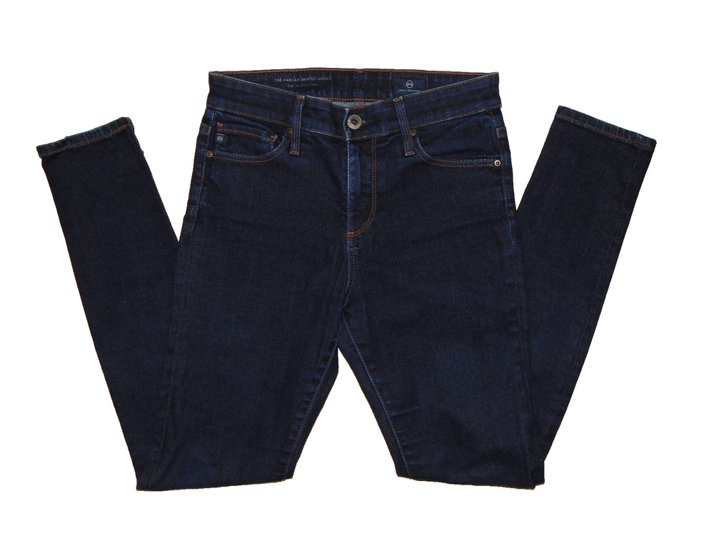 AG Adriano Goldschmied The Farrah Skinny Ankle Size 25R Midrise Dark Wash Jeans
